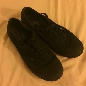Solid Black Vans